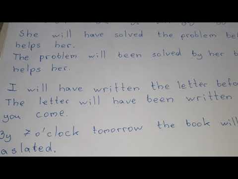 Future Perfect passive voice მყოფადი (მომავალი) სრული ვნებით გვარში